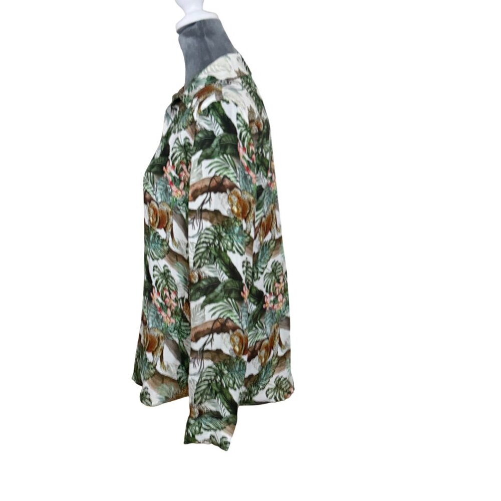 L’AGENCE Leopard & Floral Print Button-Up Shirt - Picture 4 of 8